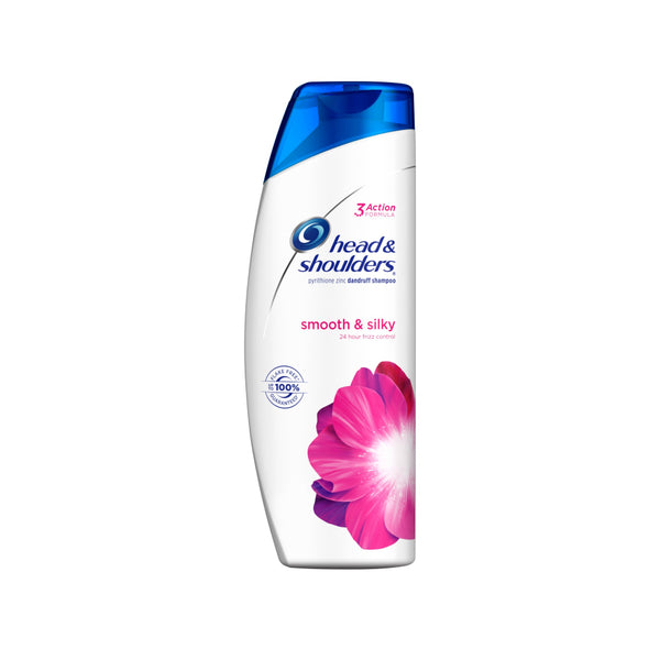 Head & Shoulders Smooth & Silky Anti-Dandruff Shampoo | 24-Hour Frizz Control