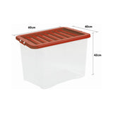 Wham Crystal Box and Red Lid Storage Box | 80 Litre Capacity