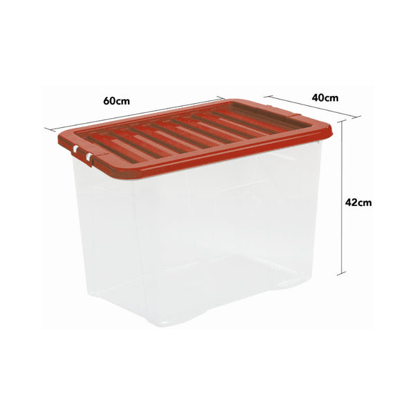 Wham Crystal Box and Red Lid Storage Box | 80 Litre Capacity