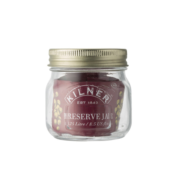 Kilner Clear Glass Preserve Jar | 0.25 Litre, Airtight Screw-Top Lid