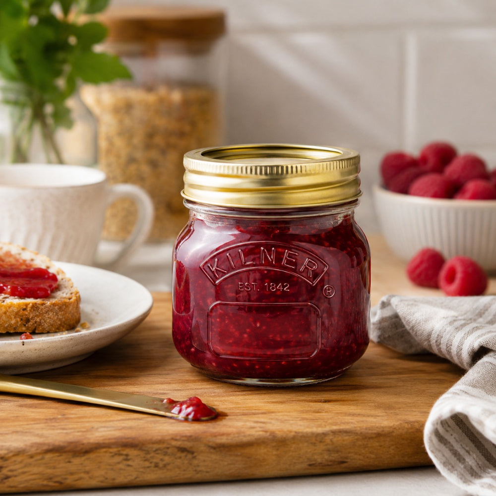 Kilner Clear Glass Preserve Jar | 0.25 Litre, Airtight Screw-Top Lid