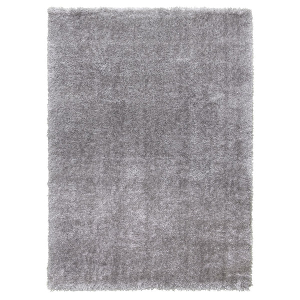 Plush Polypropylene Grey Rug