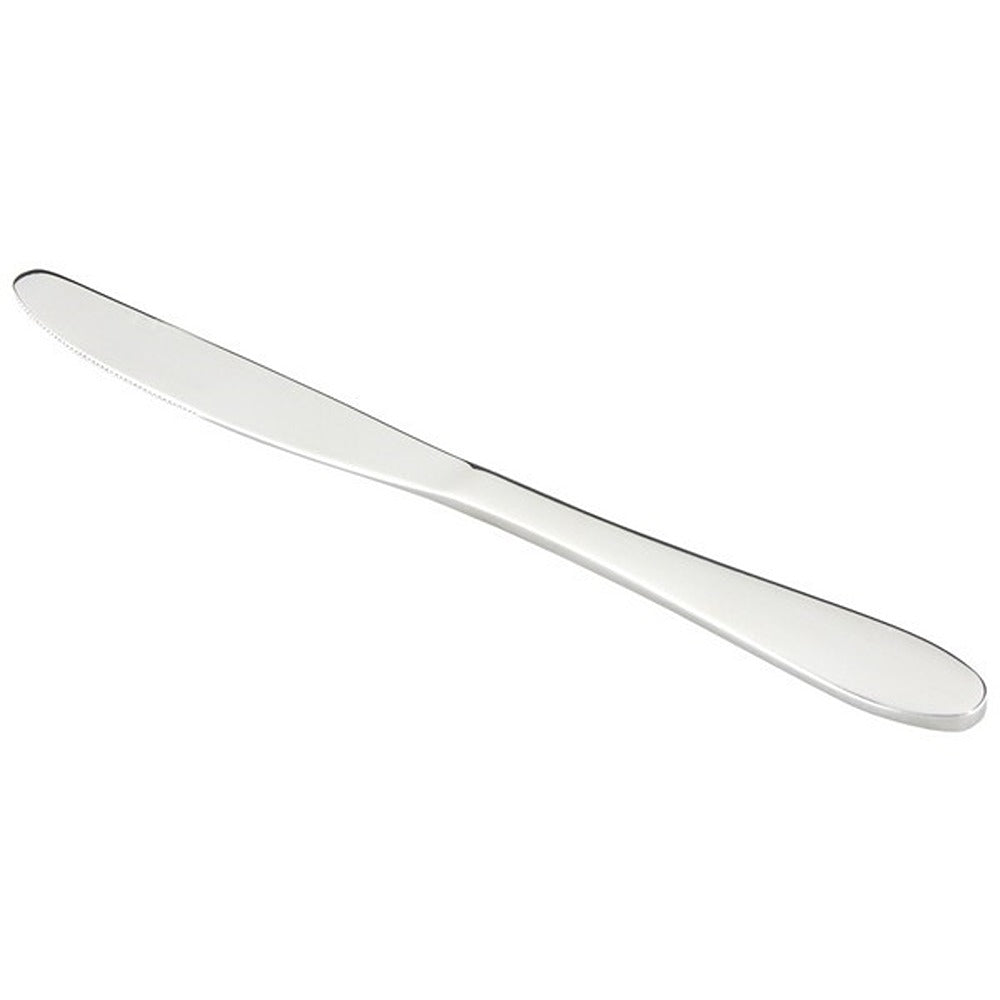 Apollo Amalfi Stainless Steel Table Knife | Rounded Tip, Polished Finish