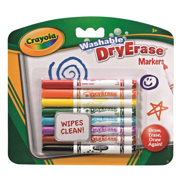 Crayola Washable Dry Erase Markers | 8 Vibrant Colors