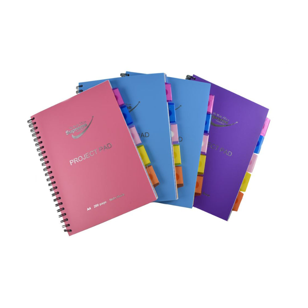 Faber A4 Spiral Lecture Pad Notebook | 200 Pages, Assorted Colours