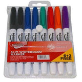 Supreme Vibrant Coloured Whiteboard Marker | Slim | Pack of 8