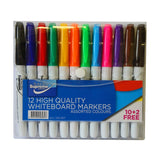 Supreme Vibrant Colours Whiteboard Markers | 12 Pack + 2 Extra