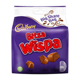 Cadbury's Bitsa Wispa Milk Chocolate Bites Share Bag - 222g, Aerated Centre