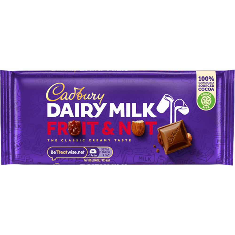 Cadbury Dairy Milk Fruit &amp; Nut Chocolate Bar | 110g