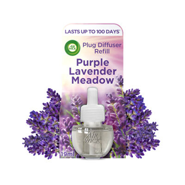Airwick Purple Lavender Meadow Plug Diffuser Refill | 100 Days