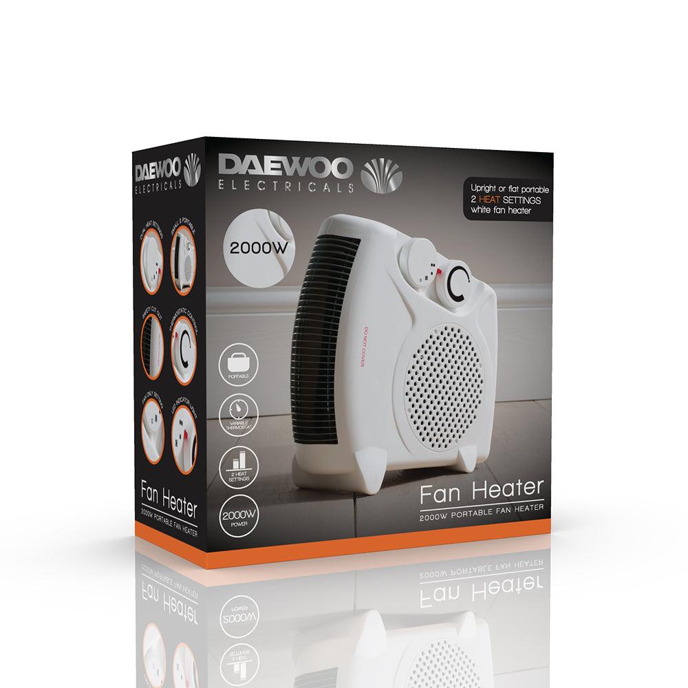 Daewoo Portable Flat Fan Upright Heater | 2000W - Choice Stores