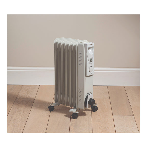 Daewoo Oil Filled Radiator | 1500W, 7-Fin, Adjustable Thermostat