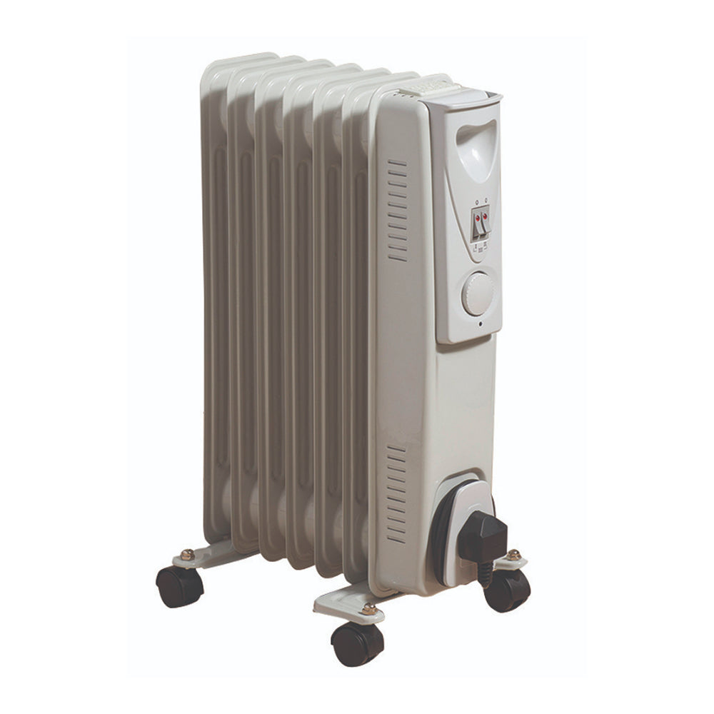Daewoo Oil Filled Radiator - 1500W - 7-Fin Adjustable Thermostat