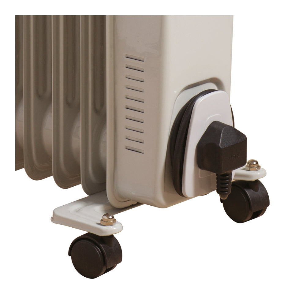Daewoo Oil Filled Radiator - 1500W - 7-Fin Adjustable Thermostat