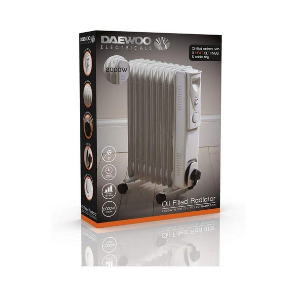 Daewoo Oil Filled Radiator - Portable - 2000W