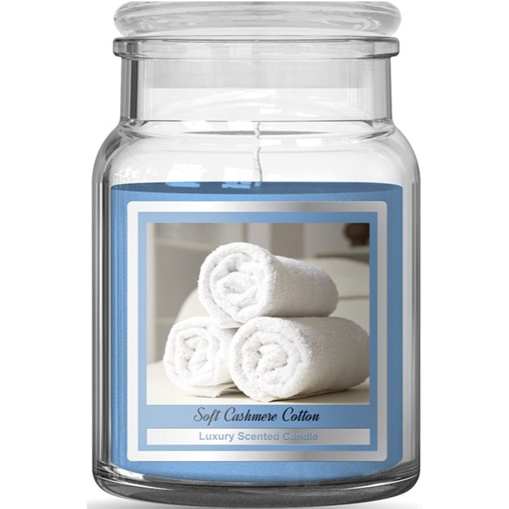 Baltus Soft Cashmere Cotton Scented Jar Candle | Glass Lid, 95 x 130mm