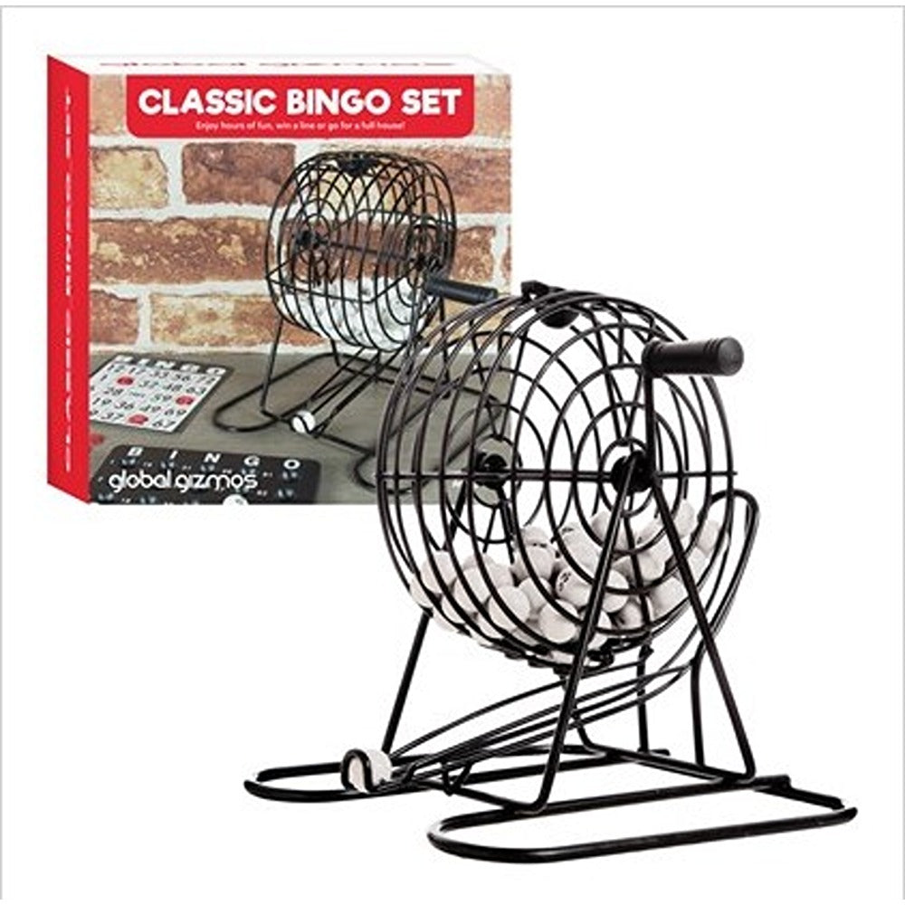 Global Gizmos Traditional Bingo Set Bingo Cage | Smooth Draws, Tripod Base