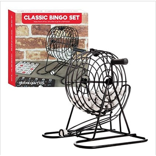 Global Gizmos Traditional Bingo Set Bingo Cage | Smooth Draws, Tripod Base