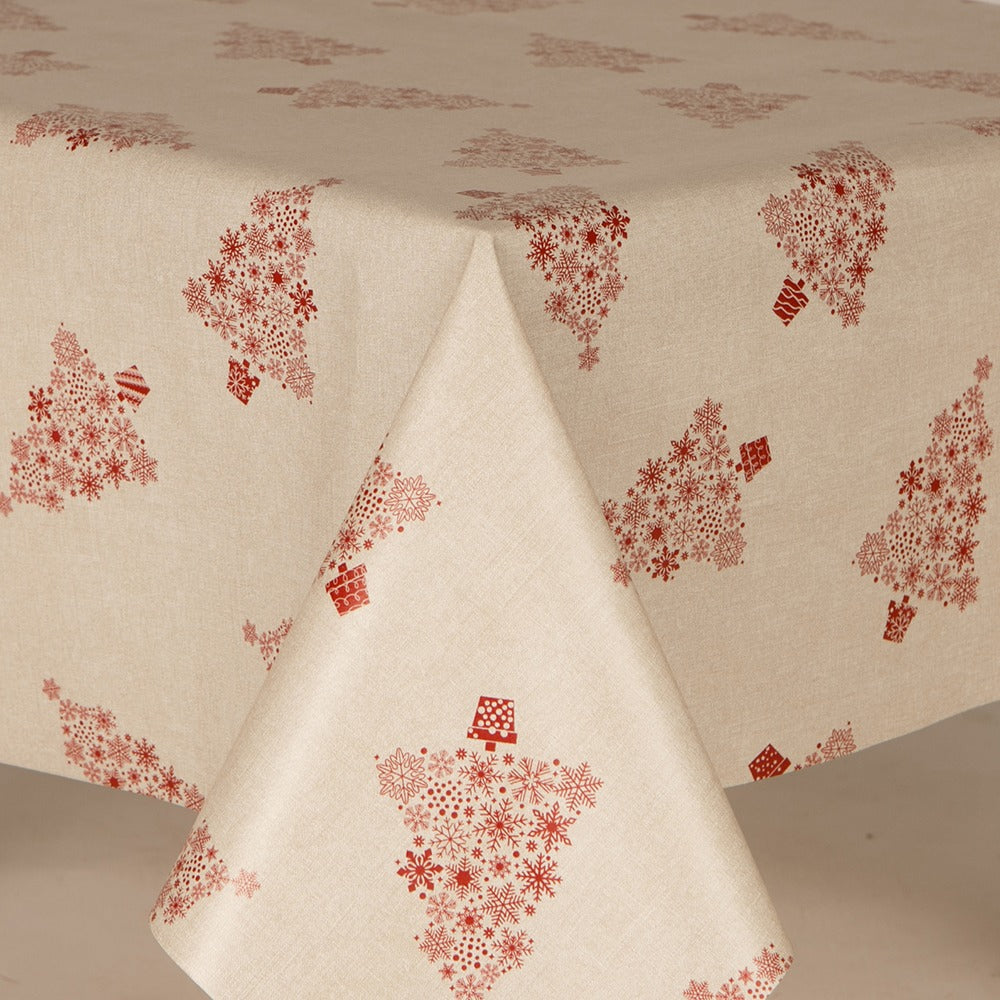 Prestons Porto Xmas Tree Red Tablecloth | 20m