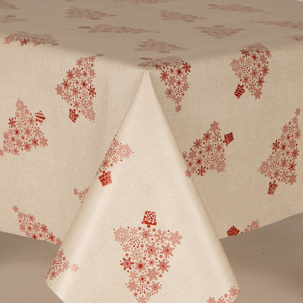 Prestons Porto Xmas Tree Red Tablecloth | 20m