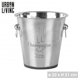 Urban Living High-Quality Stainless Steel Champagne Bucket | 22cm Diameter, 21cm Height