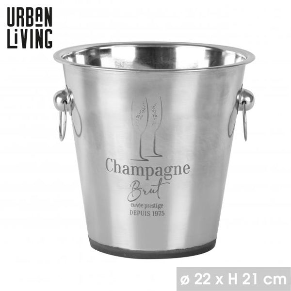 Urban Living High-Quality Stainless Steel Champagne Bucket | 22cm Diameter, 21cm Height