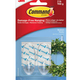 Command 3M Oval Hook Clear | Pack of 2 | Damage-Free Hanging