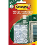 Command Outdoor Light Clips | Weather-Resistant and Damage-Free | 16 Clips and 20 Strips Included