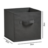 Urban Living Dark Grey Fabric Storage Box | 31x31cm