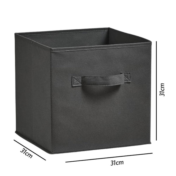 Urban Living Dark Grey Fabric Storage Box | 31x31cm