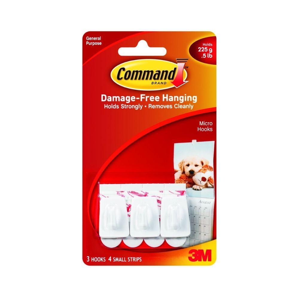 3M Command Micro Hooks White | 3 Pack - Choice Stores