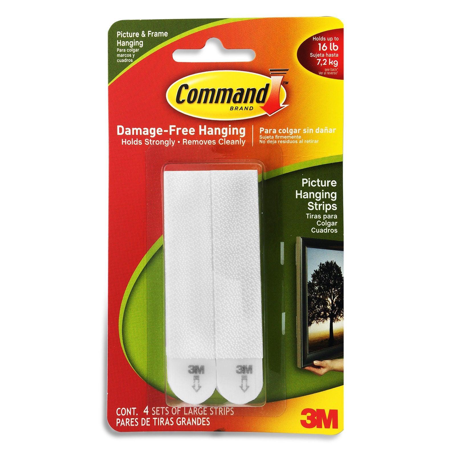 3M Command Picture Hanging Strips | Large | 4 Pack - Choice Stores