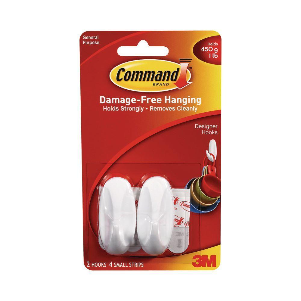 3M Command Small Oval Hooks | 2 Pack - Choice Stores