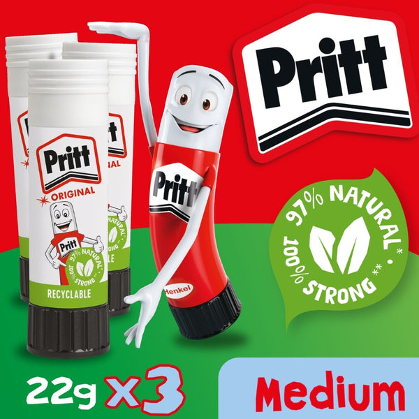 Pritt Glue Stick - 22g x 3