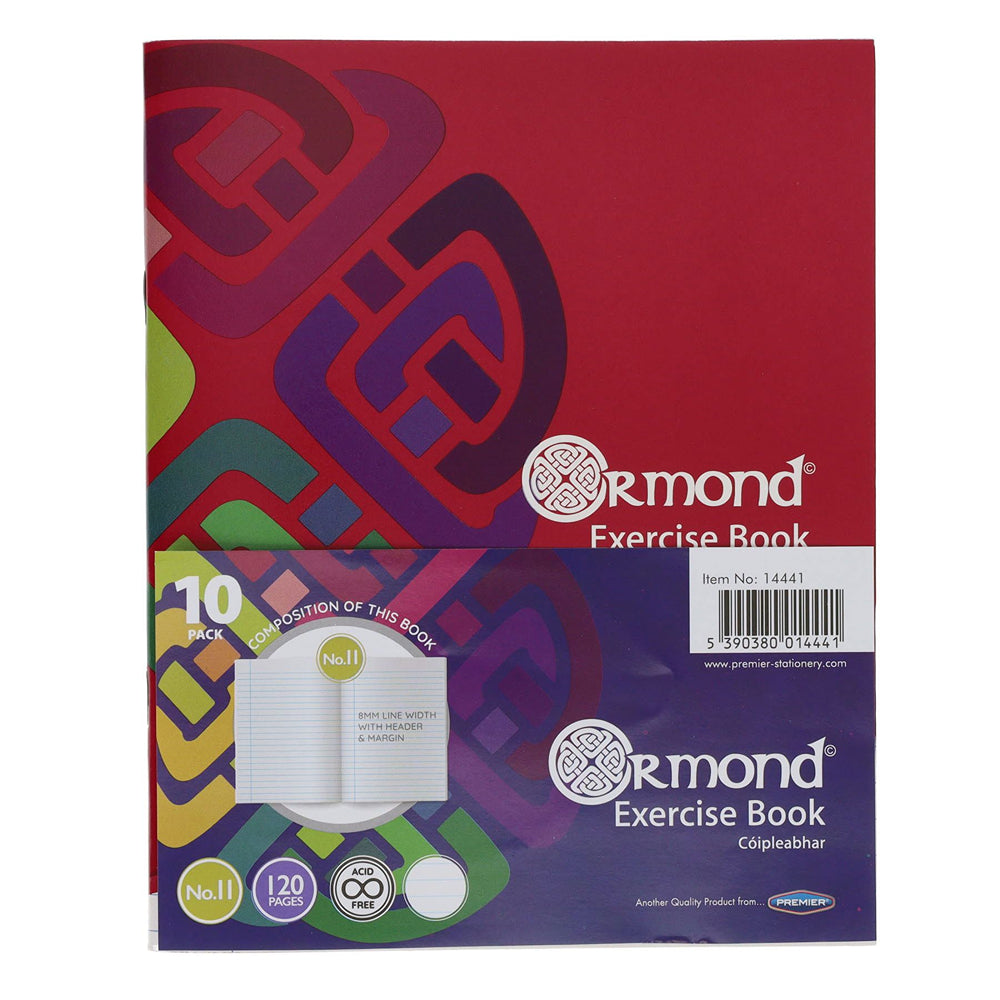Ormond Exercise Copybooks | 120 Page | Pack of 10