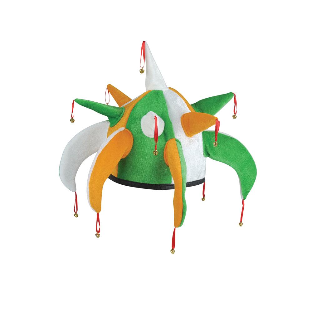 Irish Tri Colour Jester Hat with Bells | Adult - Choice Stores