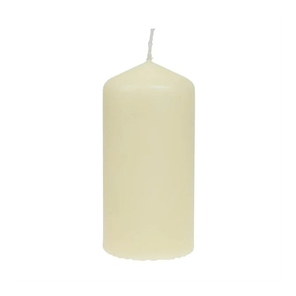 Spaas Classic Ivory Glossy Pillar Candle | 130 Hour Burn Time