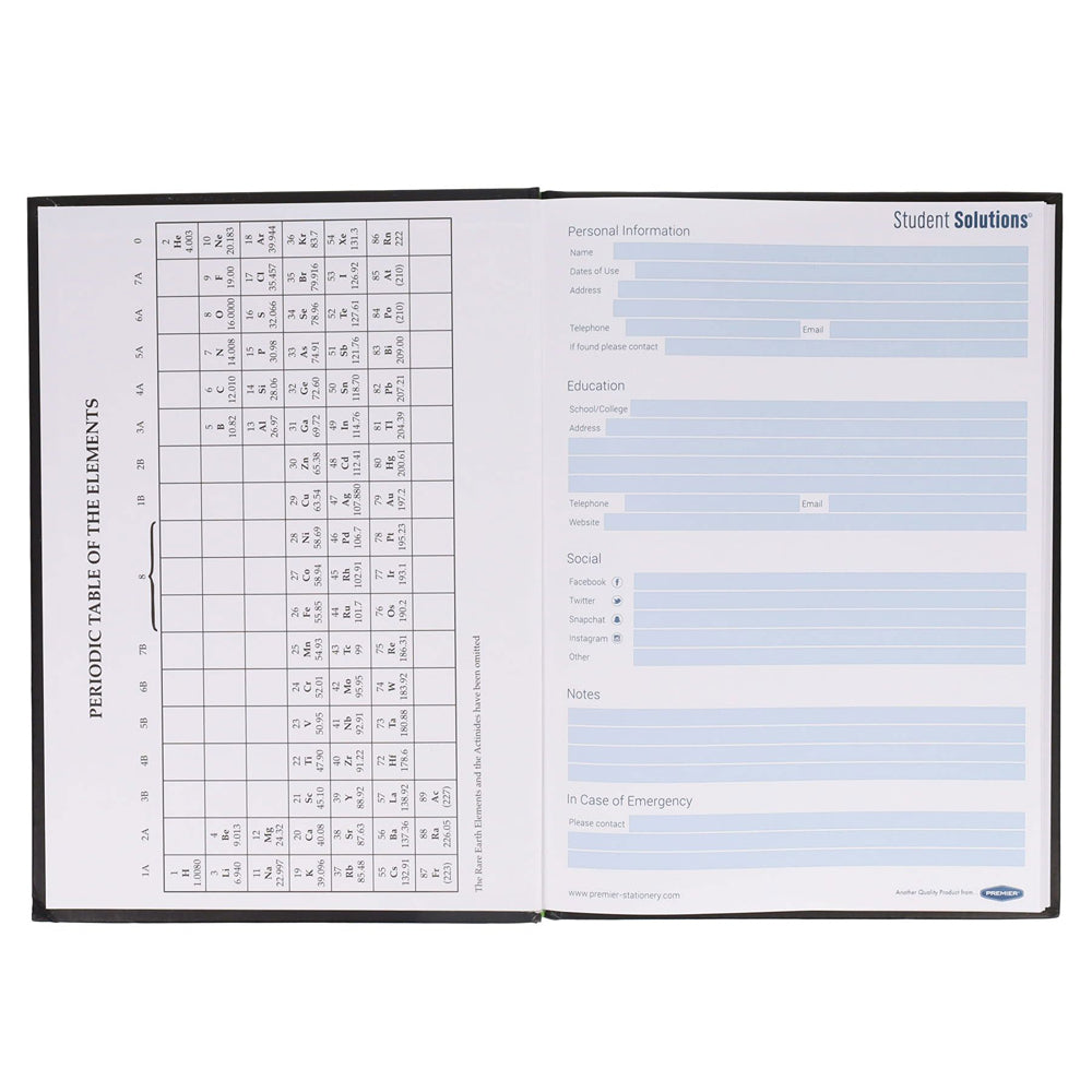 Student Solutions A4 Hardcover Scientific Note Book | 128 Page