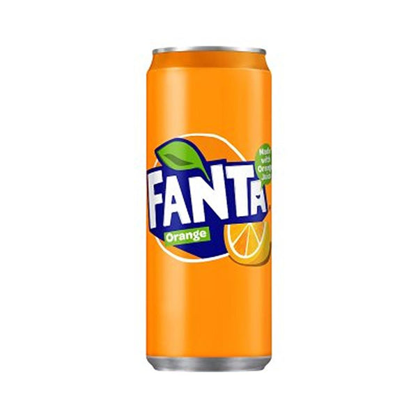 Fanta Orange Can 330ml - Refreshing Citrus Soft Drink