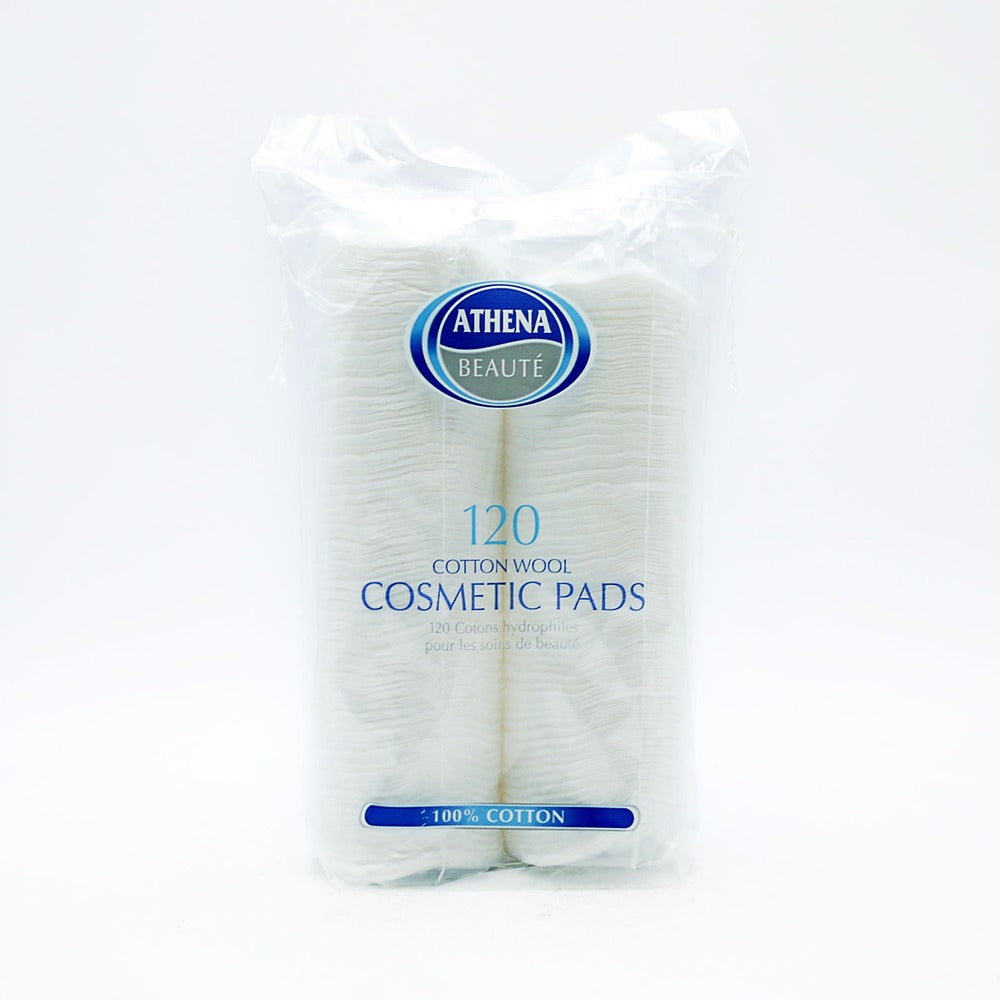 Athena Cosmetic Pads | 100% Cotton, Pack of 120, Hypoallergenic