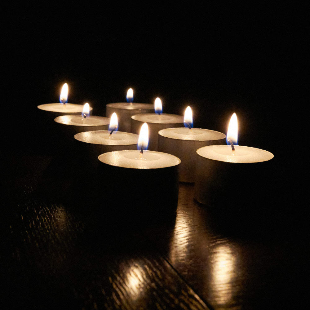 Spaas Classic White Tealight Candles | 4.5-Hour Burn, Pack of 30