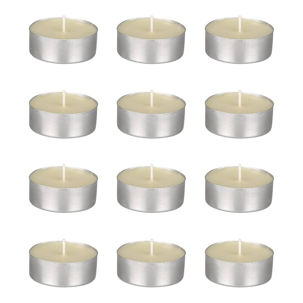 Spaas Classic White Tealight Candles | 4.5-Hour Burn, Pack of 30