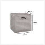5 Five Beige Fabric Storage Basket | 31 x 31cm - Choice Stores