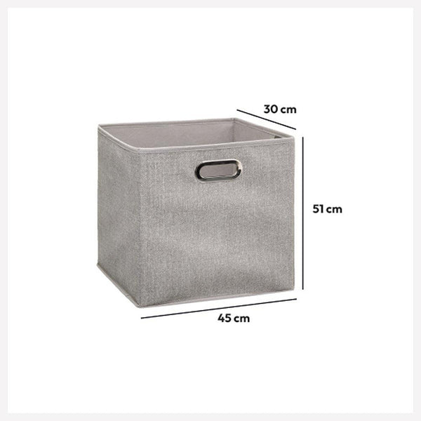 5 Five Beige Fabric Storage Basket | 31 x 31cm - Choice Stores