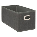 5 Five Dark Grey Fabric Storage Basket | 15 x 31cm - Choice Stores