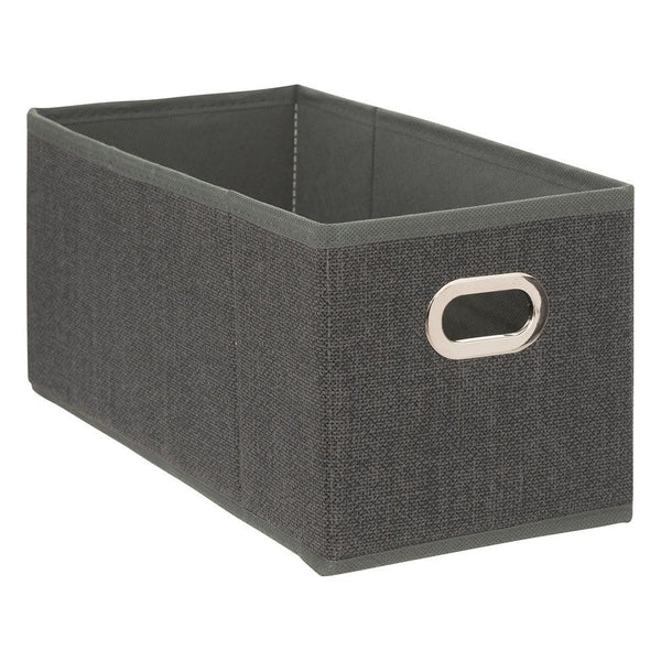 5 Five Dark Grey Fabric Storage Basket | 15 x 31cm - Choice Stores
