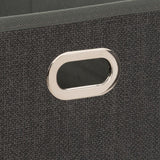 5 Five Dark Grey Fabric Storage Basket | 15 x 31cm - Choice Stores