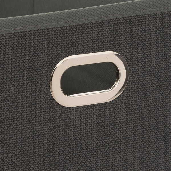 5 Five Dark Grey Fabric Storage Basket | 15 x 31cm - Choice Stores