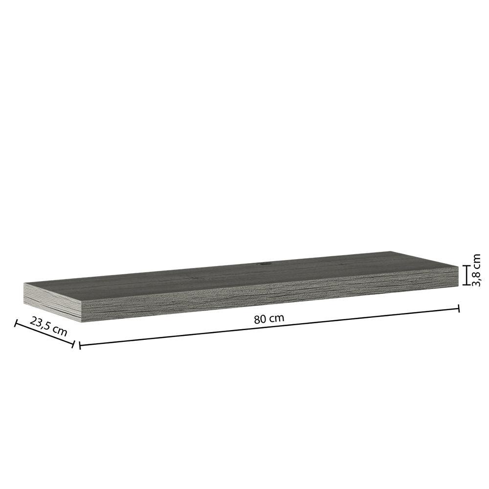 5 Five Grey Oak Wall Shelf | 80cm - Choice Stores