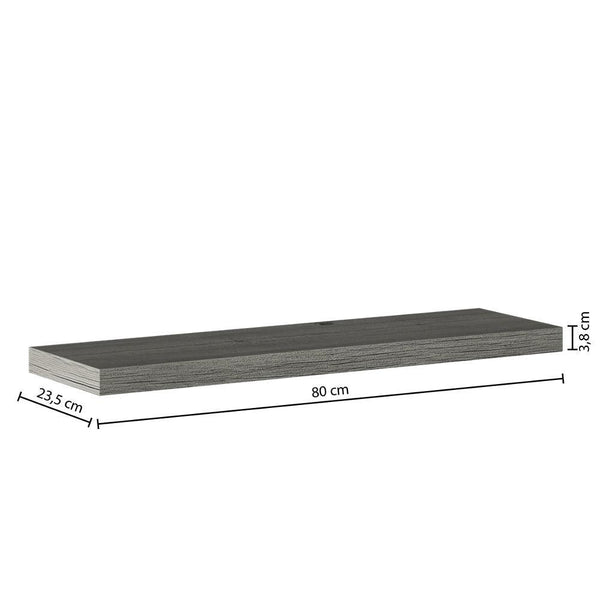 5 Five Grey Oak Wall Shelf | 80cm - Choice Stores